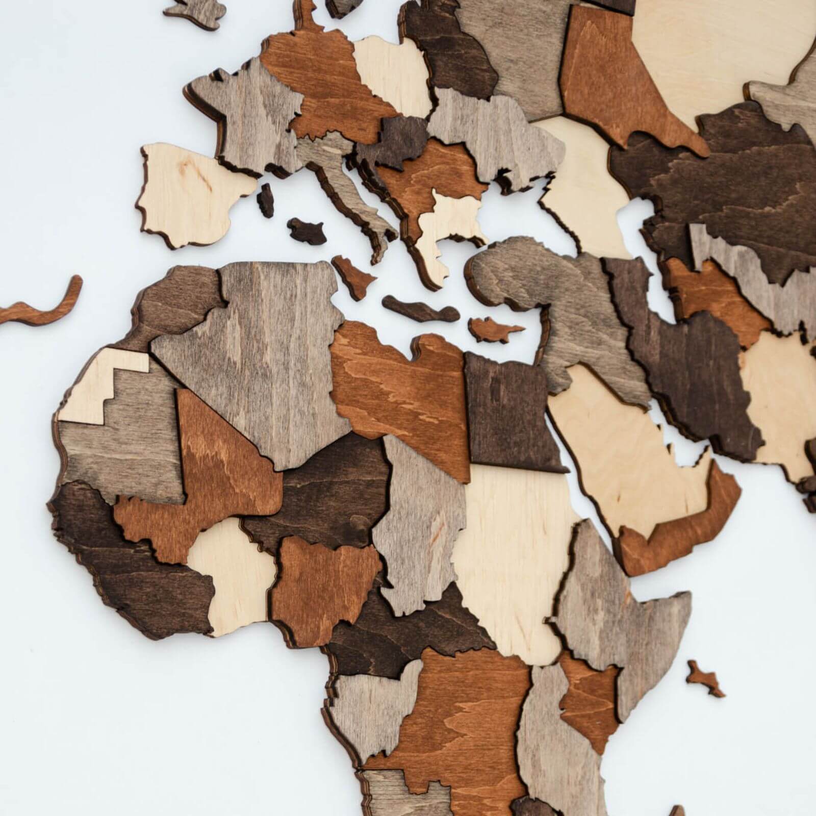 3D LED / LUMINOUS Wooden World Map 3.0 Rustic