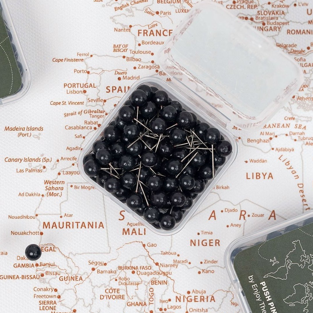 Canvas Push Pins, Black