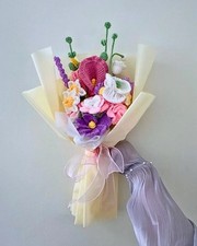 Crochet Bouquet of Roses, Daffodils and Tulips