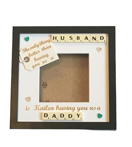 Dad Daddy Husband Scrabble Art Personalised Photo Frame