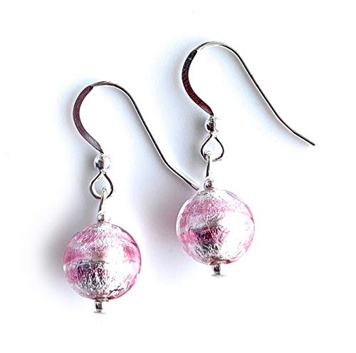 Diana Ingram Candy Stripe Murano Sphere Earrings