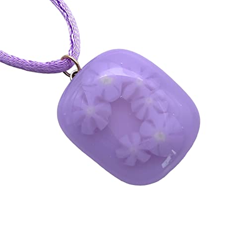 Dichroic Glass Flower Pendant
