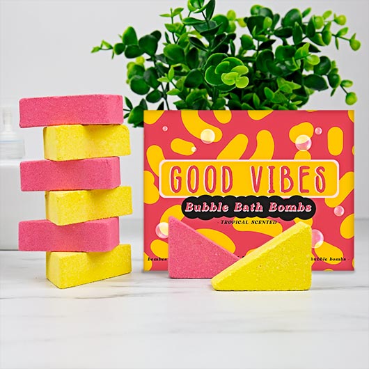 Good Vibes Bubble Bath Bombs, Set of 8