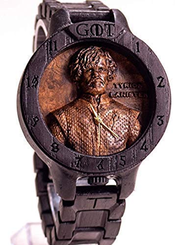 GOT Lanister mens watch made of bog oak FREE SHIPPING custom gift wach