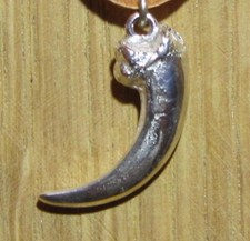 Hallmarked Silver Raven Claw Pendant, Handmade