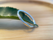 Hammered Recycled Silver Stacking Ring