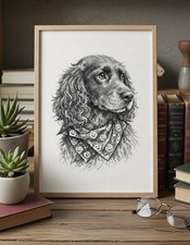 Hand-Drawn Pencil Pet Portrait from Your Photo, A4