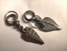 Hand-Forged Steel Leaf Keyring, Wiltshire