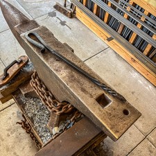 Hand-Forged Twisted Steel Fire Poker