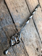 Hand-Forged Wrought Iron Fire Poker, 19 Inch