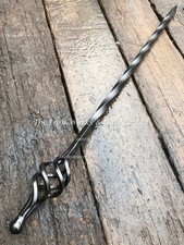 Hand-Forged Wrought Iron Fire Poker, 28 Inch