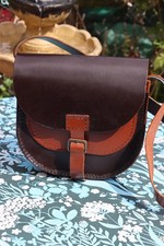 Hand-Stitched Leather Shoulder Bag