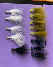 Hand-Tied Streamer Trout Flies, 12 Pack