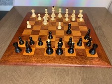 Handcrafted Mahogany and Beech Chessboard