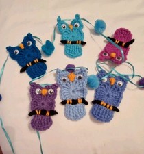 Handmade Crochet Owl Nursery Garland