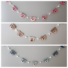 Handmade Crochet Teddy Bear Bunting