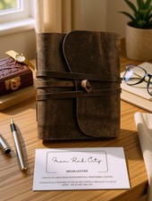 Handmade Genuine Leather Lined Journal