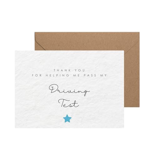 Handmade Hammered Card, Thank You for Helping Me Pass My Driving Test