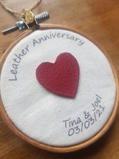 Handmade Leather 3rd Anniversary Heart