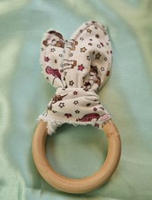 Handmade Natural Wooden Unicorn Teether