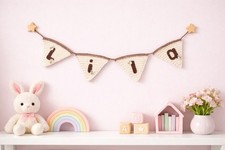 Handmade Personalised Crochet Name Bunting