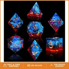 Handmade Polyhedral Dice Set, 7 Dice