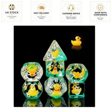 Handmade Resin Polyhedral Dice Set, 7 Dice