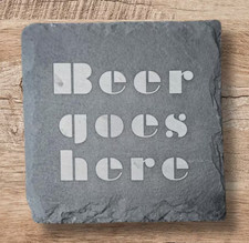 Handmade Slate Beer Coaster
