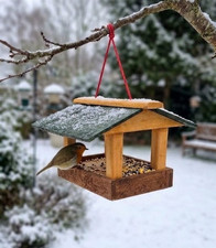 Handmade Wooden Hanging Wild Bird Feeder