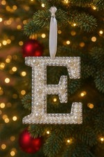 Handmade Wooden Initial Christmas Bauble