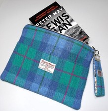 Harris Tweed Zipped Tech and Book Bag, Made on Lewis