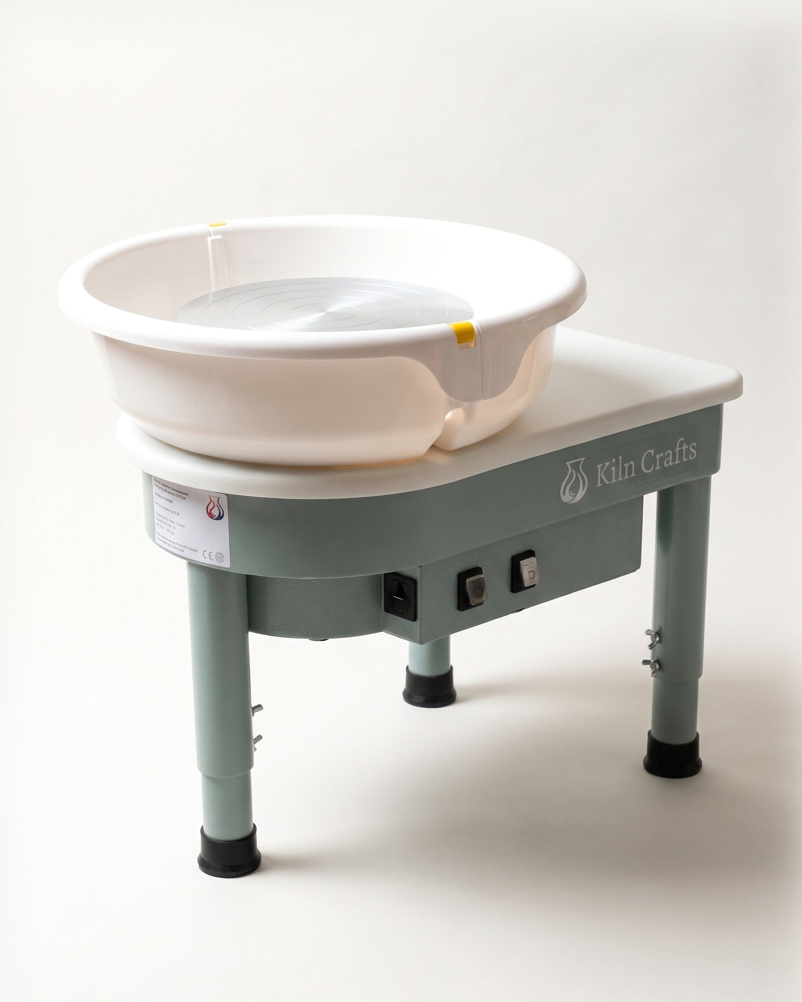 Kiln Crafts Poppy Pottery Wheel + Apron + Shelf + Clay Bundle - Teal