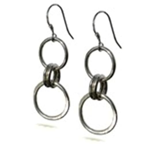 Lesley H Phillips Sterling Silver Hoop Drops