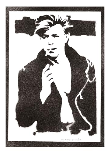 David Bowie Poster Handmade Graffiti Street Art - Artwork