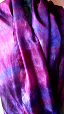 Orchid Purple Hand-Painted Silk Scarf