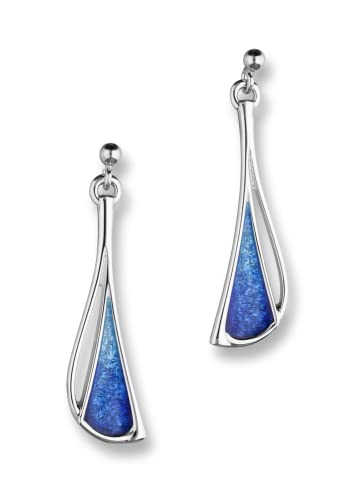 ORTAK Hot Glass Enamel Long Drop Earrings