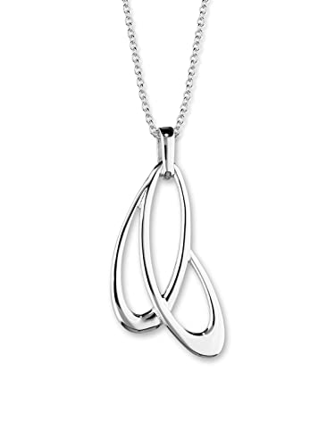 ORTAK Line Art Sterling Silver Pendant Necklace