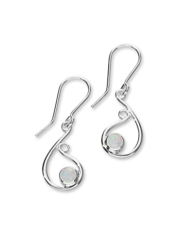 ORTAK White Opal Libra Drop Earrings