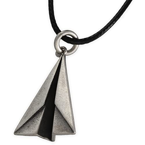 Paper Aeroplane Oxidised Silver Pendant