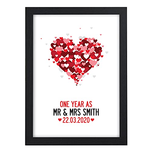Personalised 1st Anniversary Paper Print