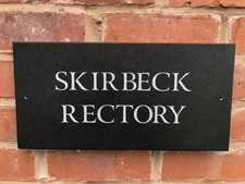 Personalised Natural Slate House Sign, 16 x 8 Inch