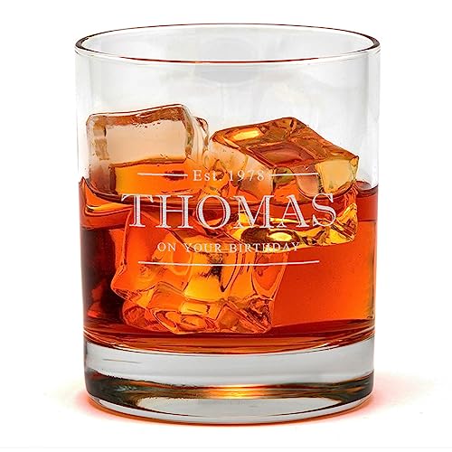 Personalised Whiskey Glass - Personalised Whisky Tumbler - Engraved Whisky Glass - Whiskey Gift Ideas - 40th Birthday Glass - Christmas Gifts for Men