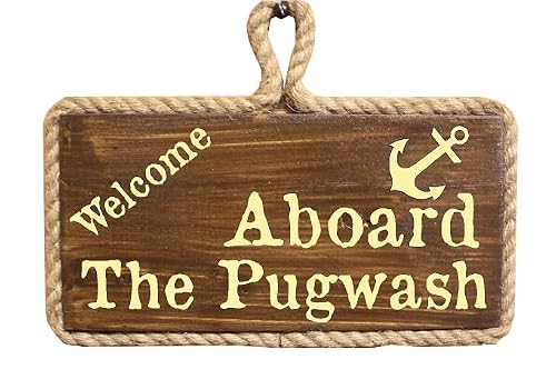 Personalised Wooden Boat Sign with Rope Surround