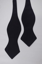 Silk and Wool Batwing Self-Tie Bow Tie, Made in London