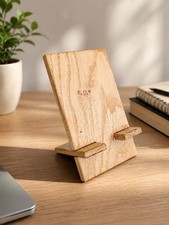 Solid Oak Phone Holder, Handmade