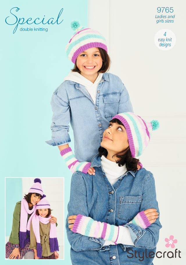 Stylecraft Pattern 9765: Hats, Scarves and Wristwarmers