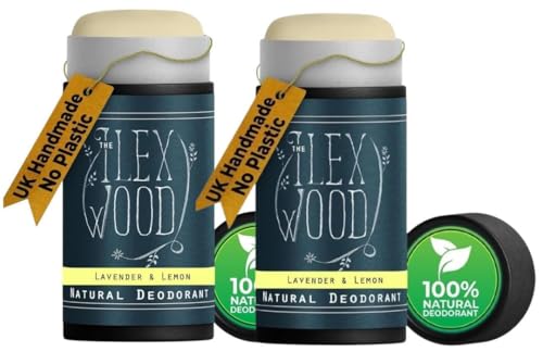 The Ilex Wood Natural Deodorant, Lavender and Lemon, Twin Pack