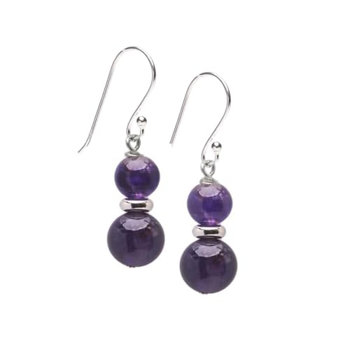 TreasureBay Double Bead Gemstone Earrings