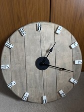 Whisky Barrel Lid Clock, Handmade