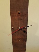 Whisky Barrel Stave Clock, Solid Oak